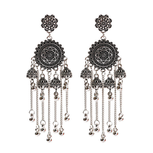 Bell Tassel Long Earrings