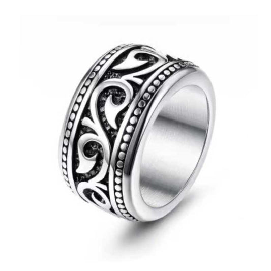 Retro Silver Men  Ring