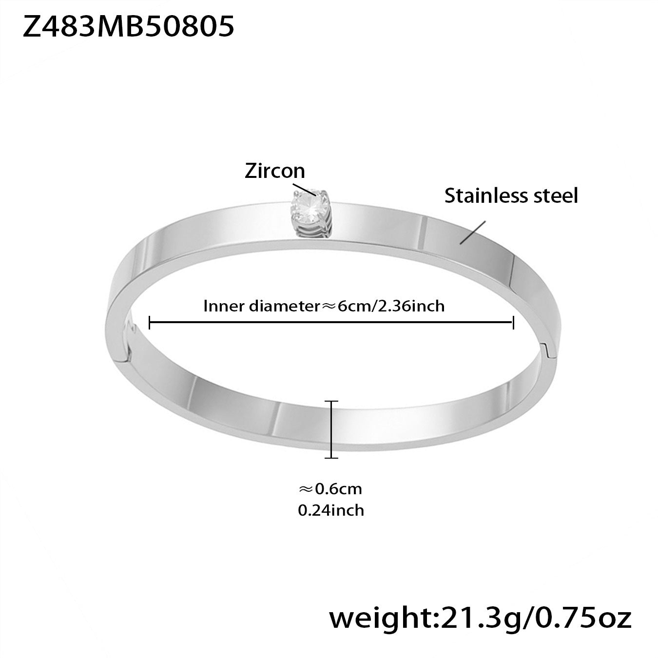 Zirconia Buckle Bracelet
