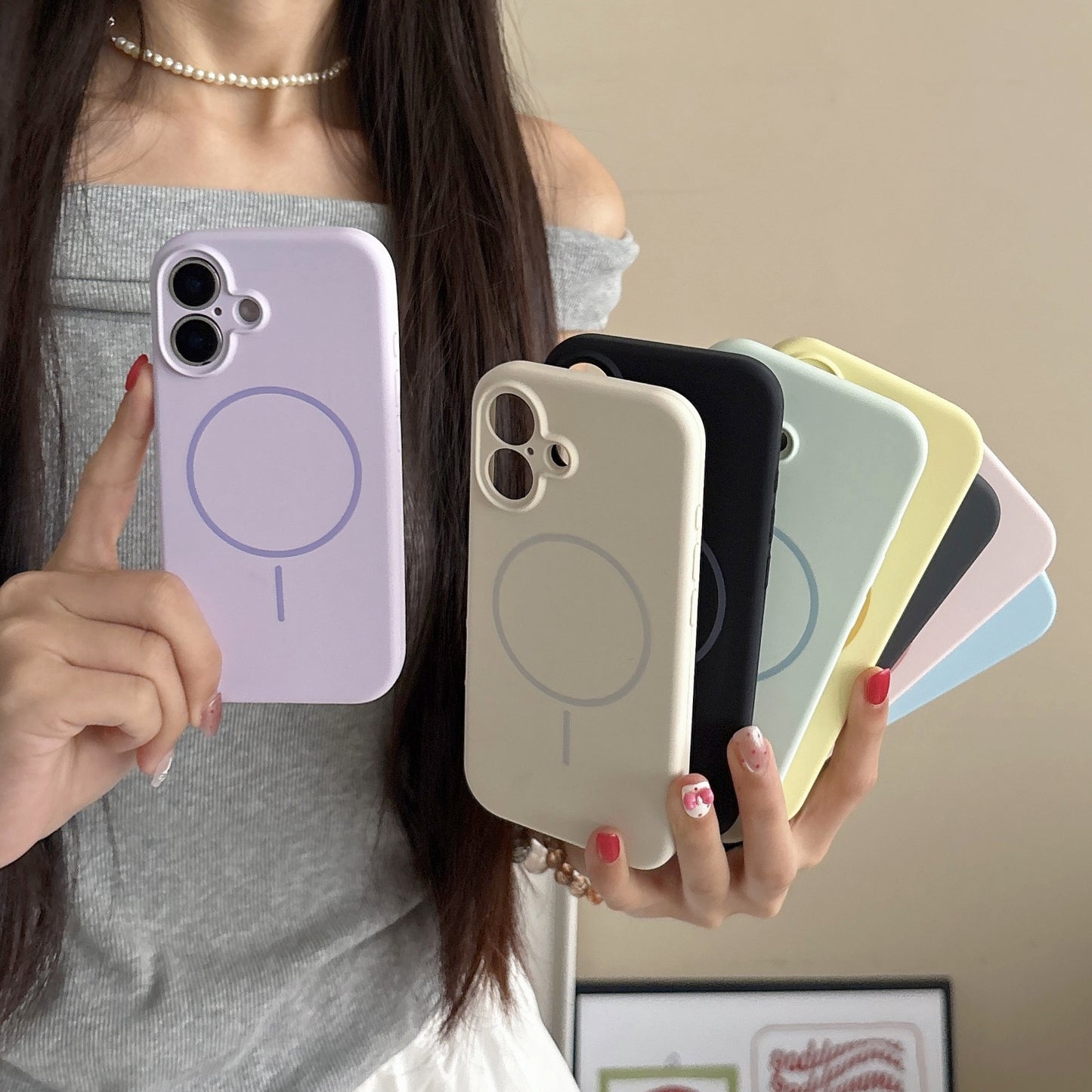 Magnetic Phone Case Liquid Silicone