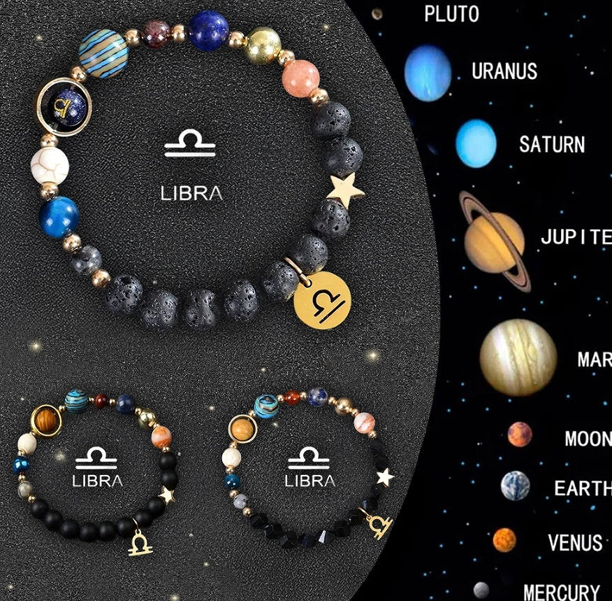 Twelve Zodiac Crystal Bracelets