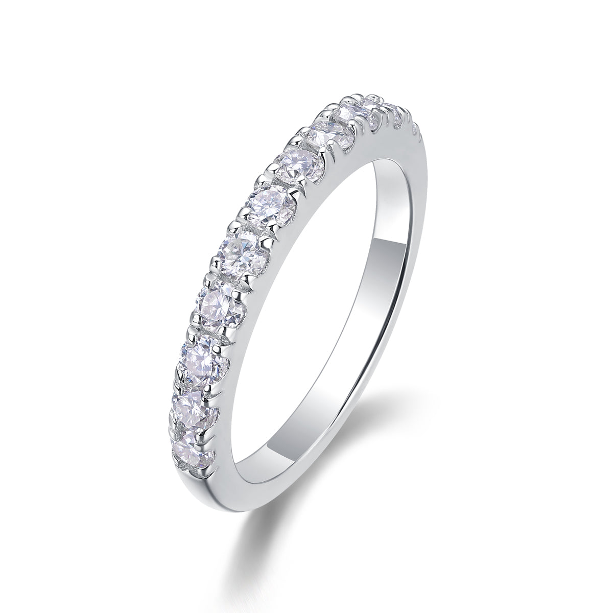Minimalist Moissanite Silver Ring