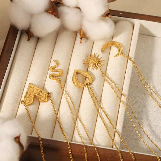 Titanium Steel Necklace 18K Gold Plated