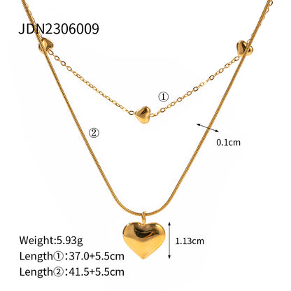 Double-layer Necklace 18K Gold-plated  Necklace