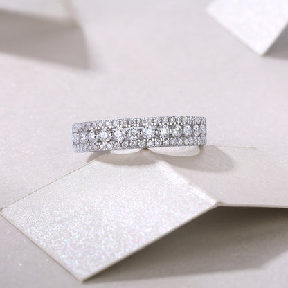 Luxury Moissanite Sterling Silver Ring