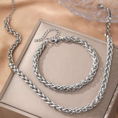 Minimalist Bracelet And Necklace Set