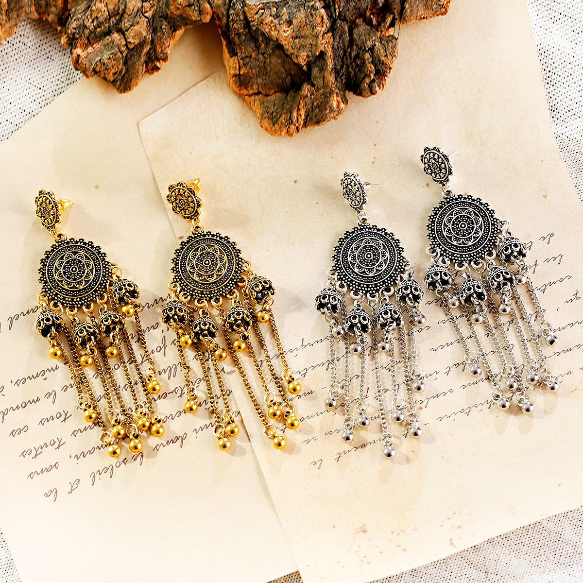 Bell Tassel Long Earrings