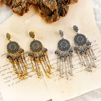 Bell Tassel Long Earrings