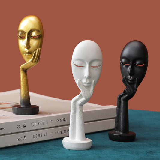 Nordic Abstract Art Thinker Statue Office