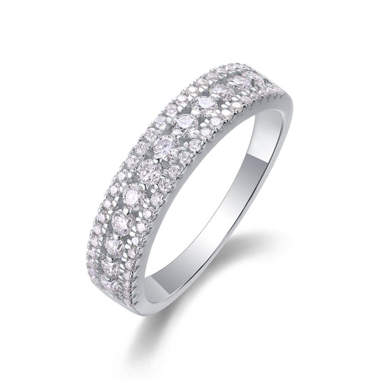 Luxury Moissanite Sterling Silver Ring