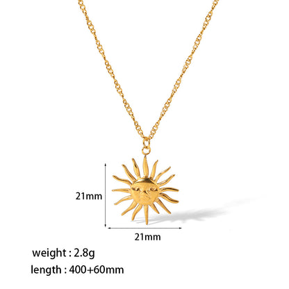 Titanium Steel Necklace 18K Gold Plated
