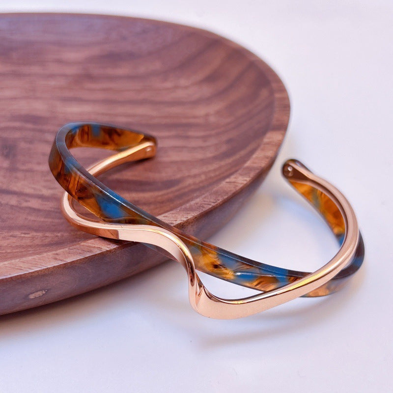 Curved Stainless Steel Bracelet
