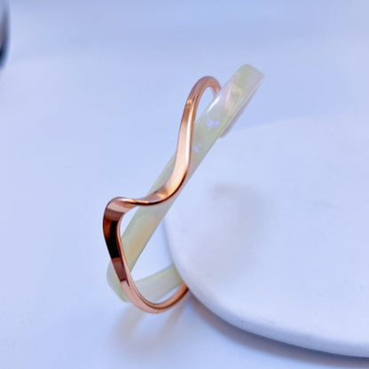 Curved Stainless Steel Bracelet
