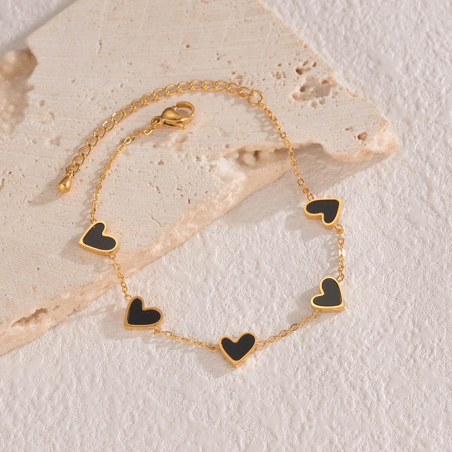 Stainless Steel Dripping Heart Bracelet