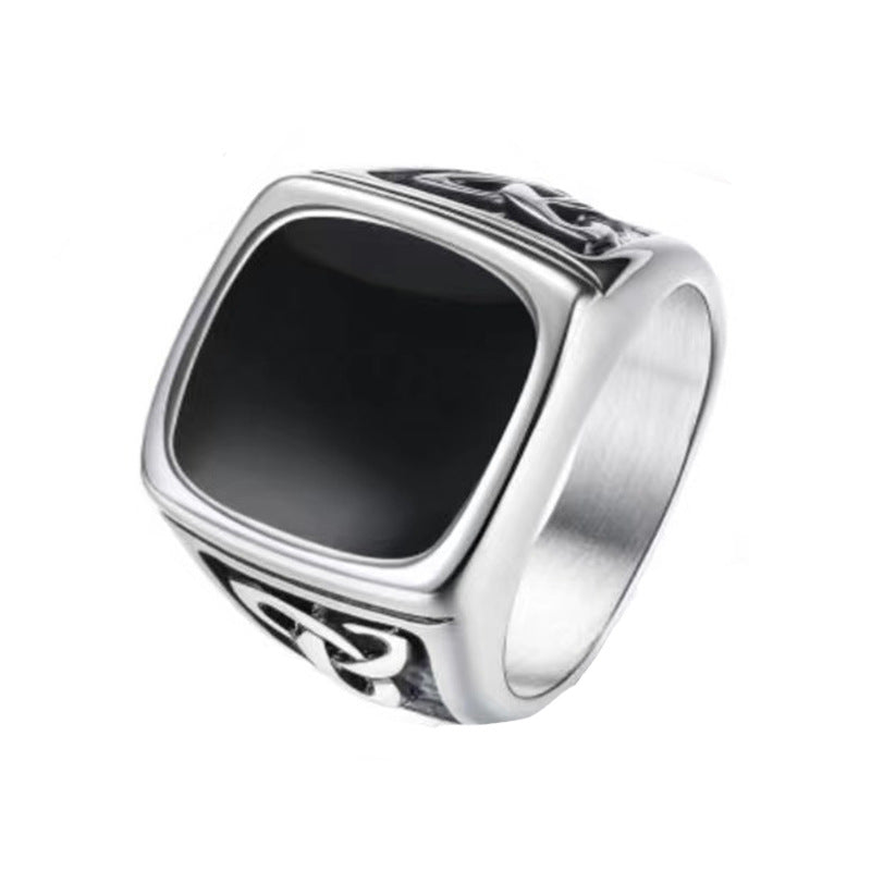 Retro Silver Men  Ring